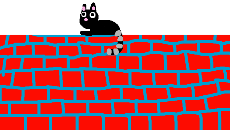 cat on the wall