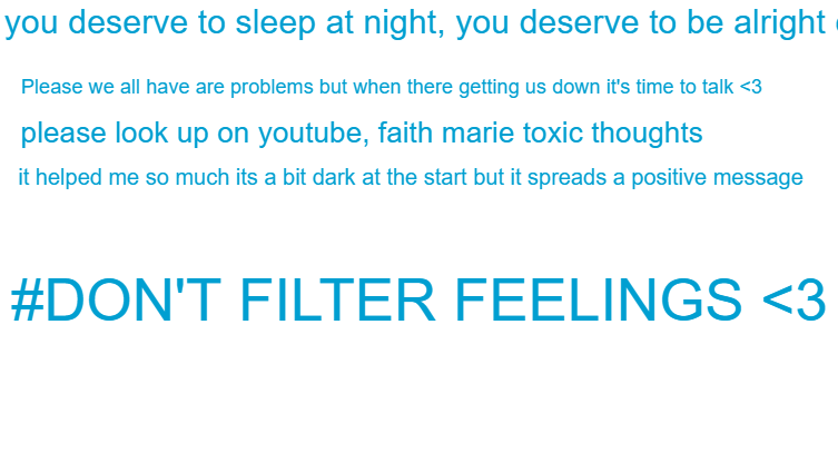#don't filter feelings 