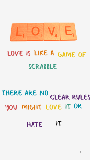 Love Is like Scrabble