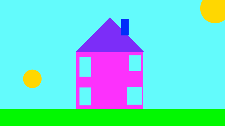 bright colour of house.