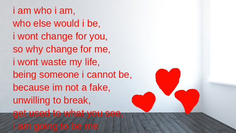 be yourself poem
