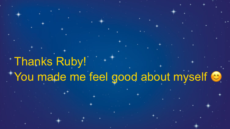 Shoutout to Childline counsellor Ruby! 