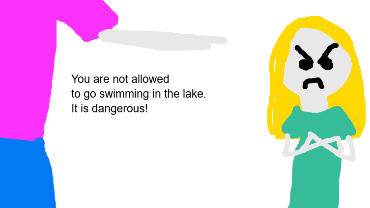 Friend not allowed to go swimming