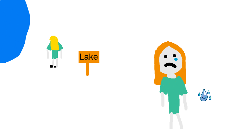 Friend goes to lake