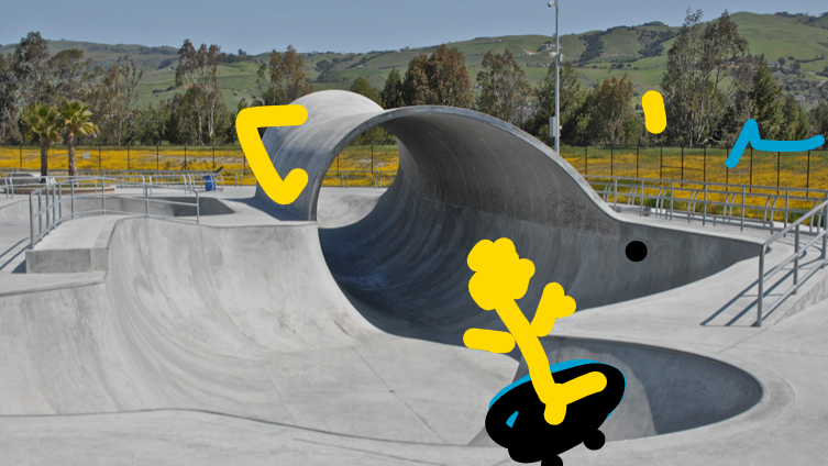 Robert Skateboarding.