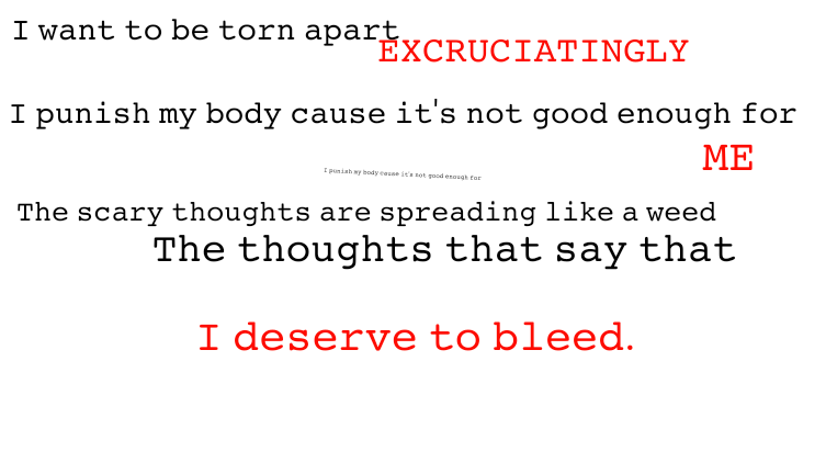I deserve to bleed. 