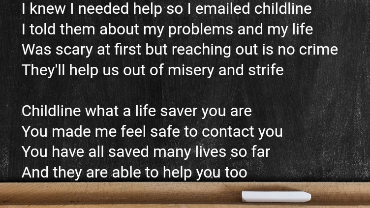 Poem - Childline you are a lifesaver