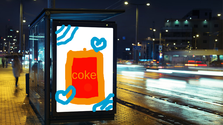 Bus stop coke recreation